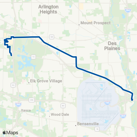 Pace Rosemont - Schaumburg Limited map