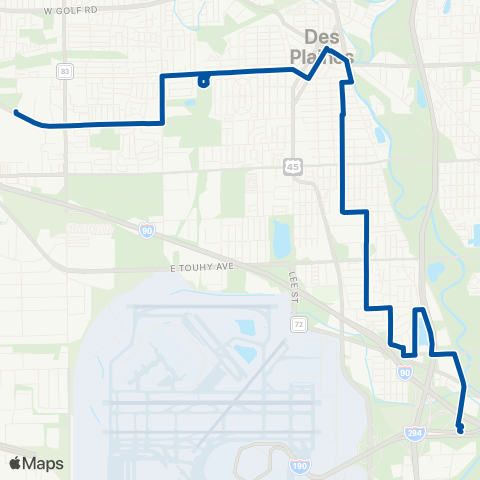 Pace South Des Plaines map