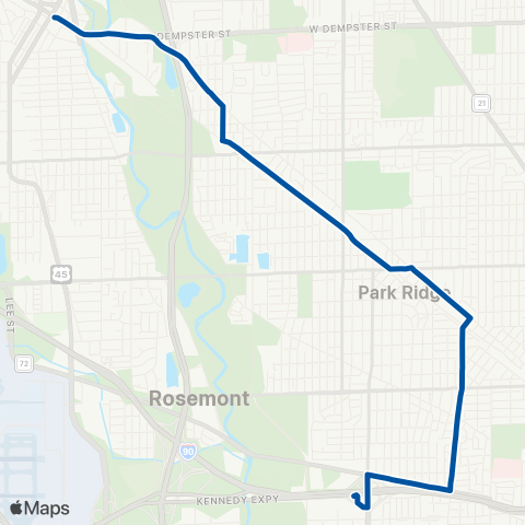 Pace Busse Highway map