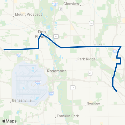 Pace Oakton Street map