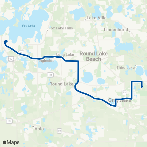 Pace Fox Lake - Clc map