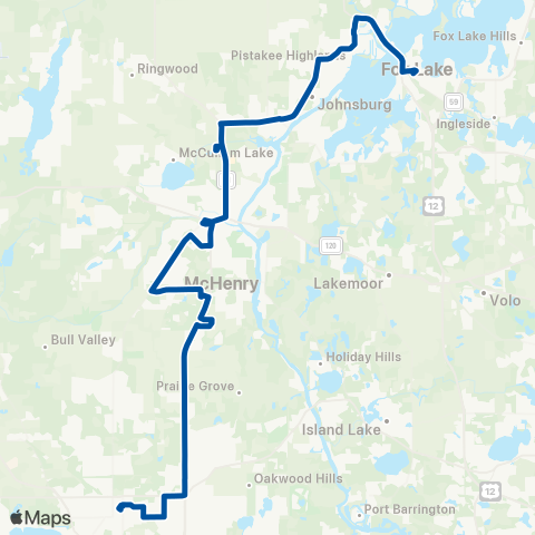 Pace Crystal Lake-Fox Lake map