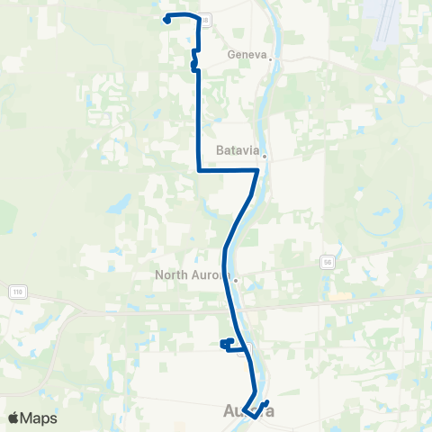 Pace Aurora - Geneva via Lake Street map
