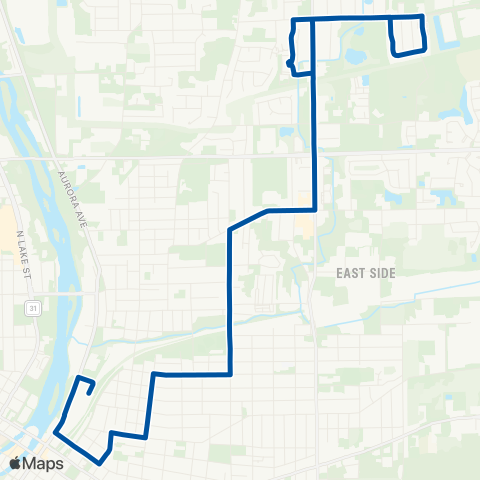 Pace Northeast Aurora map