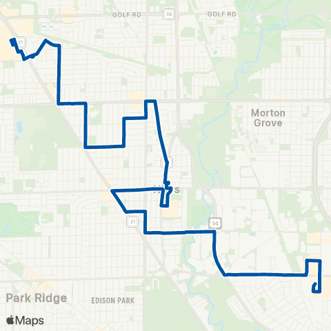 Pace East Niles Local map