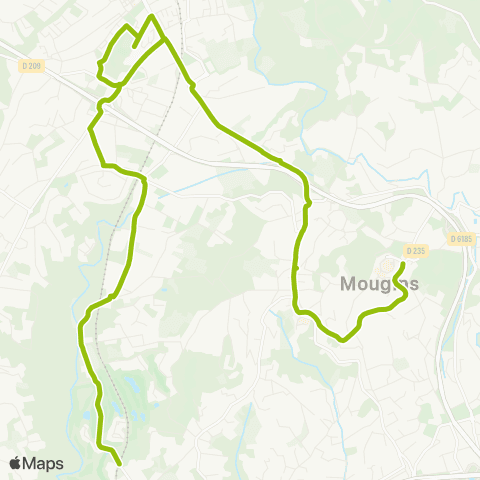 Palmbus PAD : Mas Grand Vallon - Mougins Village map