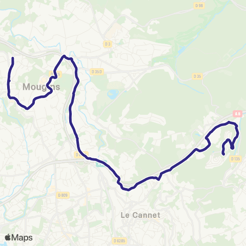Palmbus PAD : Place des Arcades - Tournamy map