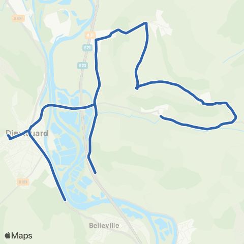 Le Bus - Lignes scolaires College 6 map