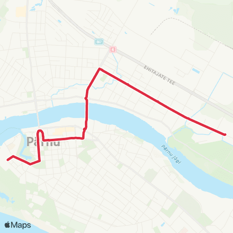SEBE Aktsiaselts Haigla - Oja - Rääma Sild – Bussijaam - Tervis map