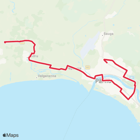 SEBE Aktsiaselts Haigla - Mai - Riia Mnt. - Käreda - Audru Kool map