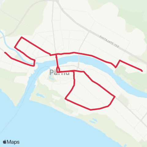 SEBE Aktsiaselts Vana-Pärnu - Tammsaare - Kuke - Teater - Rääma - Haigla map