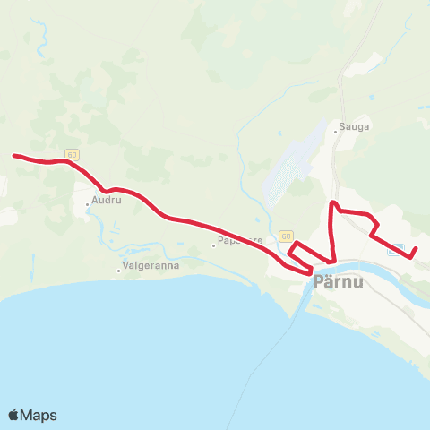 SEBE Aktsiaselts Tallinna Mnt. - Papsaare - Vigri - Audru Kool map