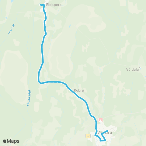 SEBE Aktsiaselts Eidapere Raudteejaam - Vändra map