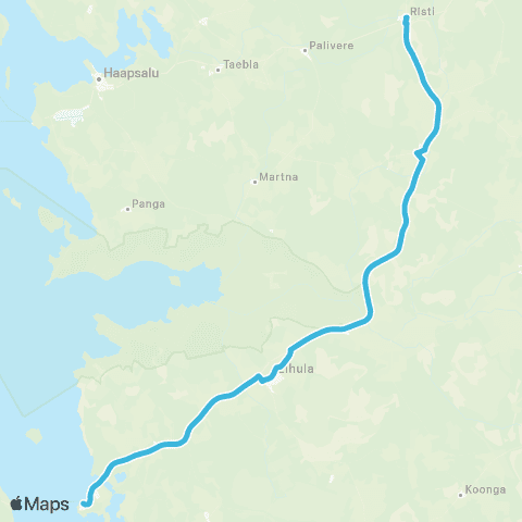 GoBus AS Virtsu - Lihula - Kullamaa Kool - Risti map