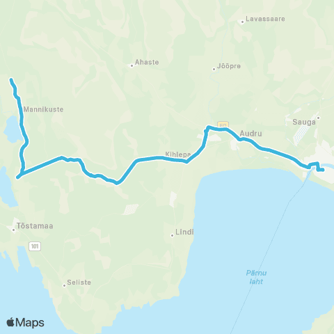 SEBE Aktsiaselts Tõstamaa - Kihlepa - Audru Kool - Pärnu map