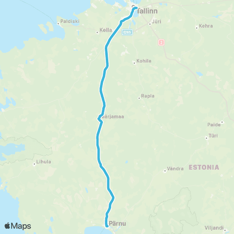 GoBus AS Pärnu - Pärnu-Jaagupi Tee - Märjamaa - Tallinn map