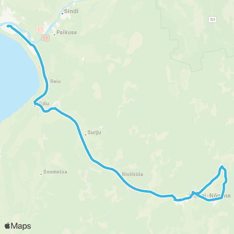 Aktsiaselts MK Autobuss Pärnu - Kilingi-Nõmme - Punapargi map