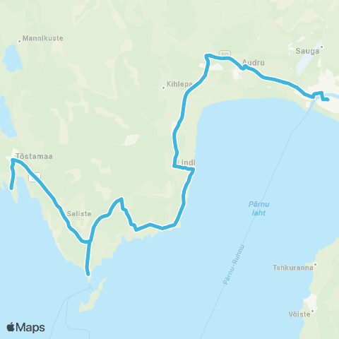 SEBE Aktsiaselts Pärnu - Audru - Kavaru - Tõstamaa map