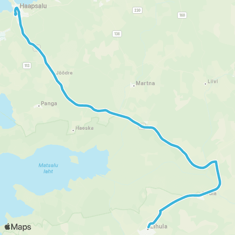 GoBus AS Lihula - Haapsalu map