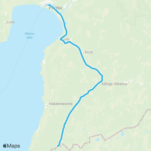 Aktsiaselts MK Autobuss Pärnu-Uulu Kool-Jaamaküla-Tõitoja-Massiaru-Käära map