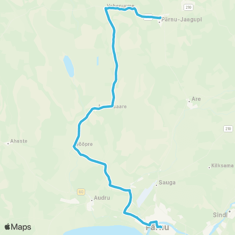 SEBE Aktsiaselts Pärnu - Sangamäe - Lavassaare - Maima - Pärnu-Jaagupi map
