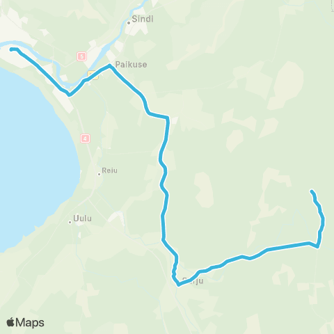 Aktsiaselts MK Autobuss Pärnu - Vaskrääma - Surju - Saunametsa - Kikepera map
