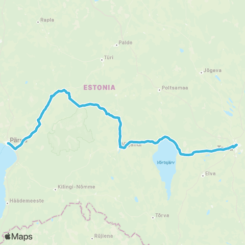 SEBE Aktsiaselts Pärnu - Vändra - Suure-Jaani - Viljandi - Tartu map