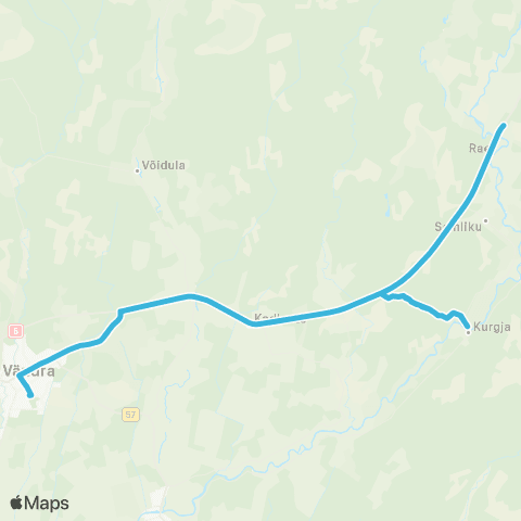 SEBE Aktsiaselts Vändra - Võidula - Kurgja - Rae map