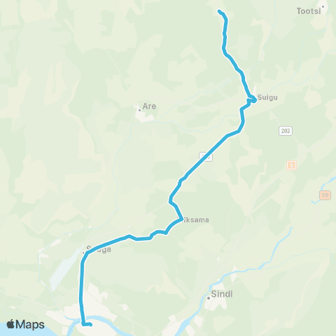 SEBE Aktsiaselts Pärnu - Ata - Lepplaane - Suigu - Tabria map