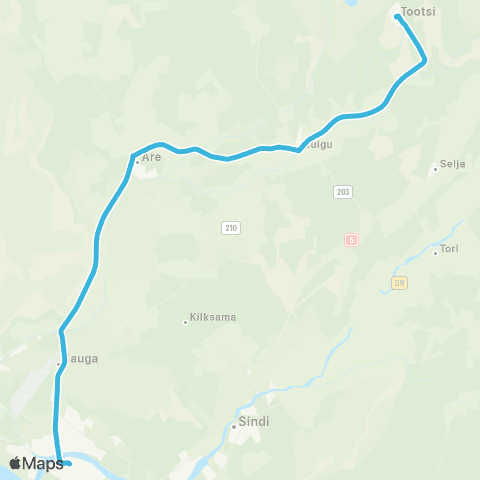 SEBE Aktsiaselts Pärnu - Are - Suigu - Tootsi map