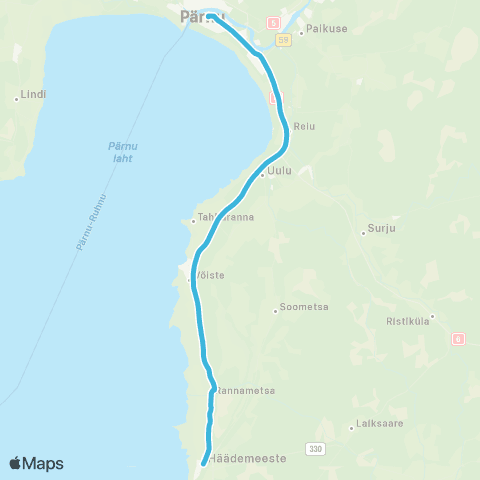 Aktsiaselts MK Autobuss Pärnu - Häädemeeste map