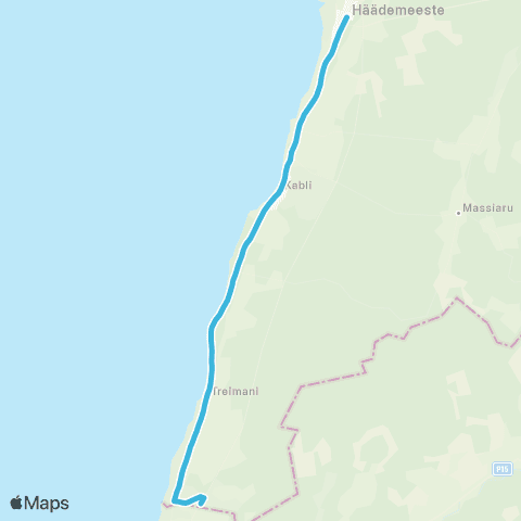 Aktsiaselts MK Autobuss Häädemeeste - Kabli Kool - Ikla Piiripunkt (Jätkub Ainaži) map