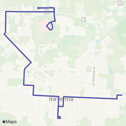 PARTA Raven West map