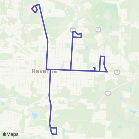 PARTA Raven East map