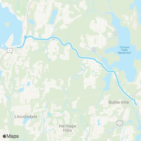PART Croton Falls Commuter Shuttle map