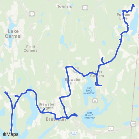 PART Brewster & Putnam Lake map
