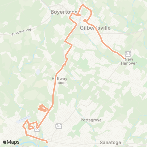 PART Orange Line map