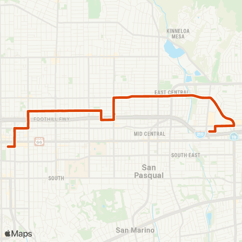 Pasadena Transit Old Pasadena - SMV Station map