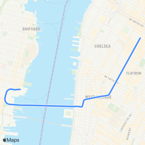 PATH Hoboken - 33rd Street map