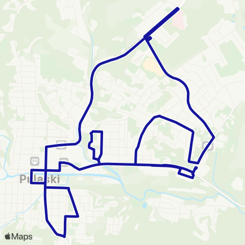 Pulaski Area Transit Walgreens map