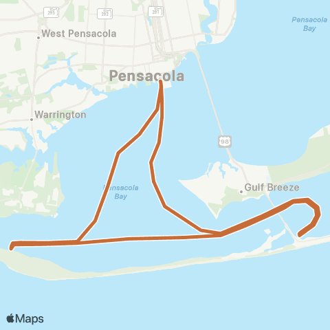 Pensacola Bay City Ferry Pensacola Bay City Ferry map