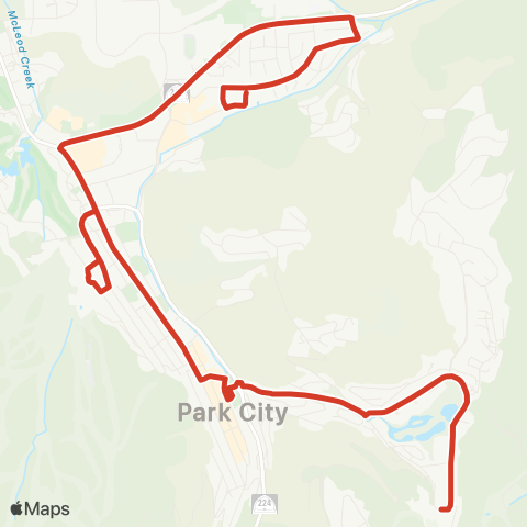 Park City Transit Red map