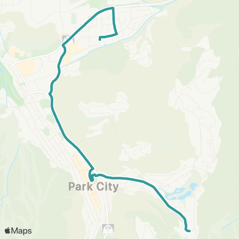 Park City Transit Teal map