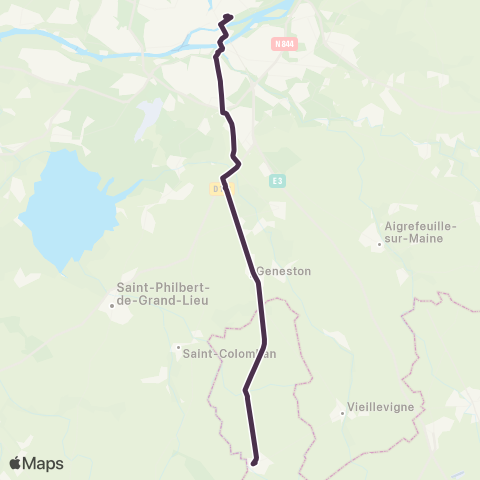 Aléop Loire-Atlantique Rocheservière - Nantes map