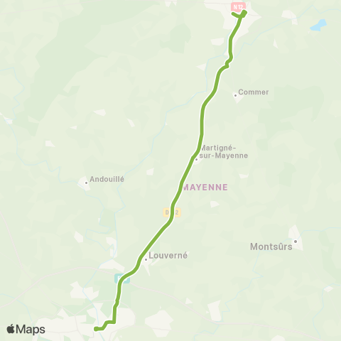 Aléop Mayenne Mayenne - Laval / Express map