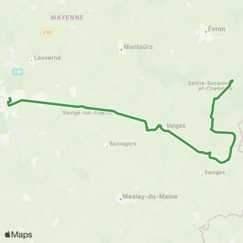 Aléop Mayenne Sainte-Suzanne - Laval map