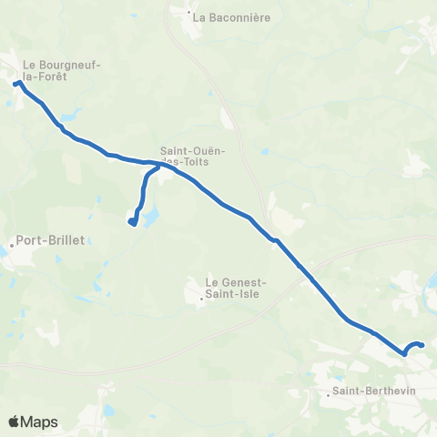 Aléop Mayenne Saint-Pierre-des-Landes - Olivet - Laval map