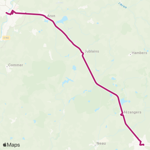 Aléop Mayenne Évron - Jublains - Mayenne / A la demande map