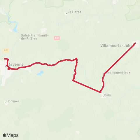 Aléop Mayenne St-Pierre-des-Nids - Alençon - Villaines-la-Juhel - Mayenne - Laval map