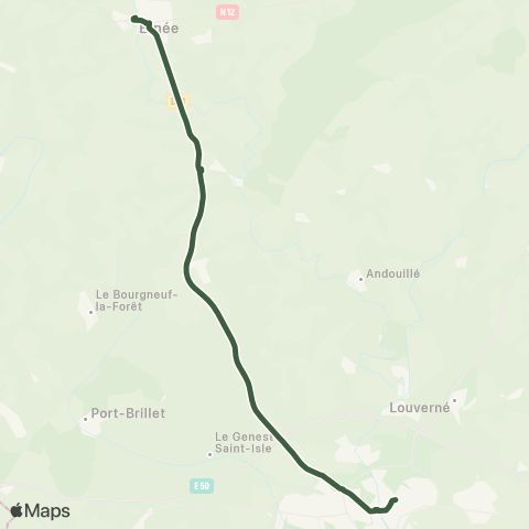 Aléop Mayenne Ernée – Laval / Express map